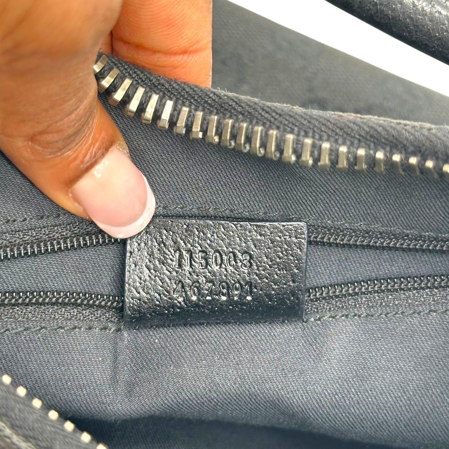 Gucci Black Monogram Canvas Shoulder Bag