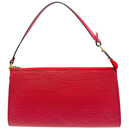 Louis Vuitton Red Epi Leather Pochette Bag