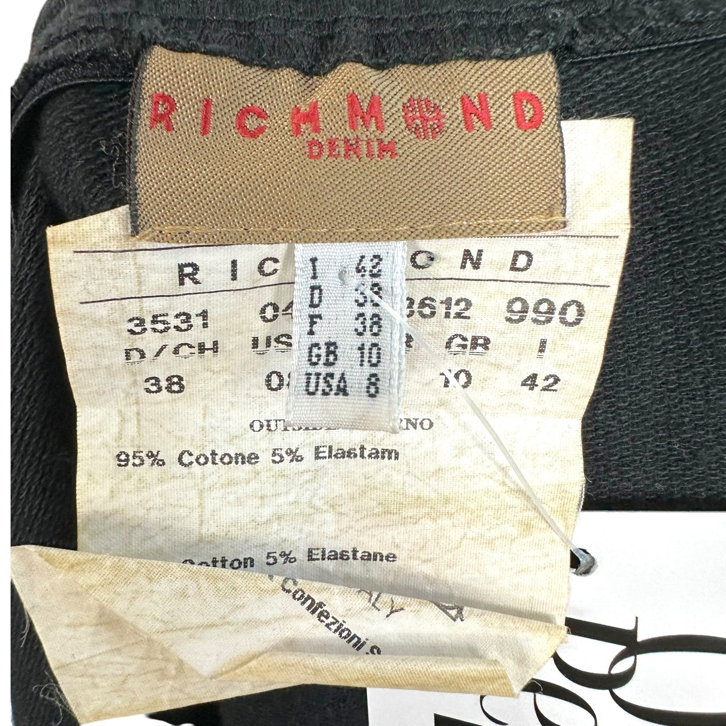 Richmond Denim Black & Pink 'RICH' Strapless Zip-Up Top