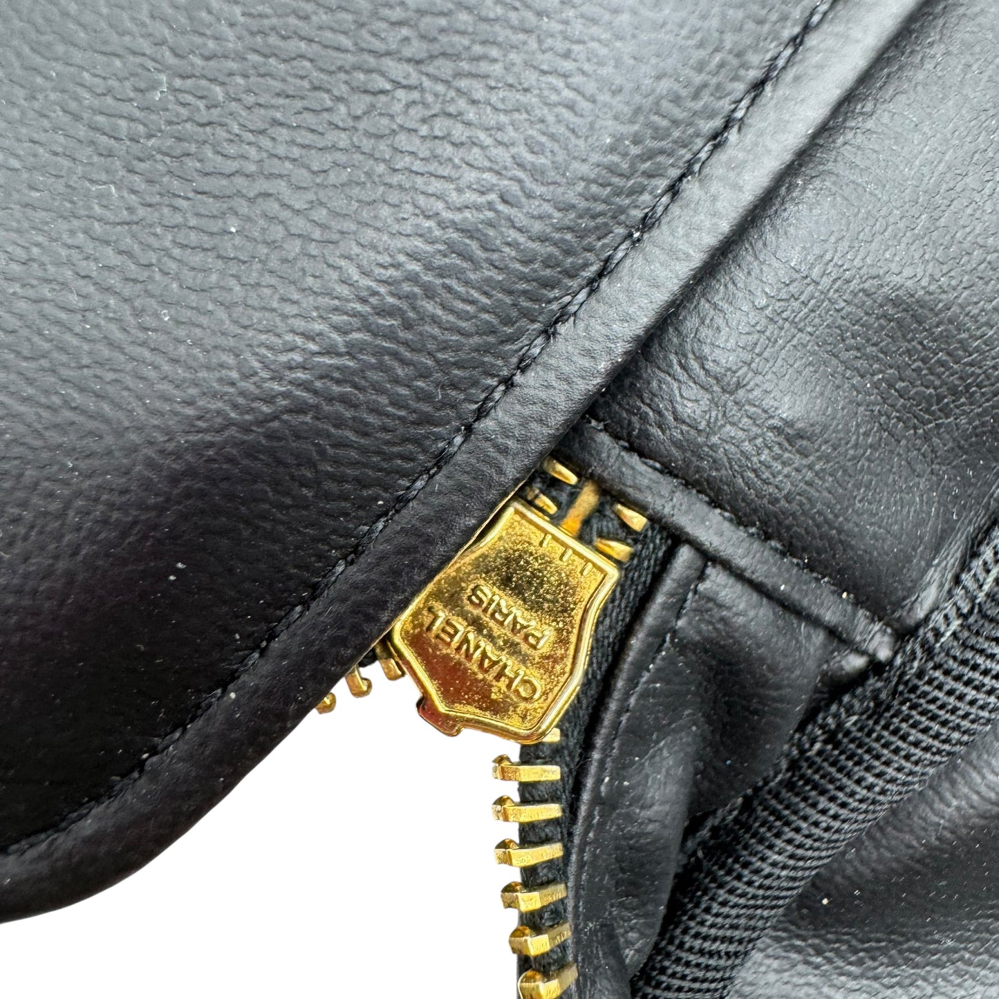 Chanel Black Caviar Leather 2-Way Satchel Vanity Bag 1996-97 - Outfit Repeater