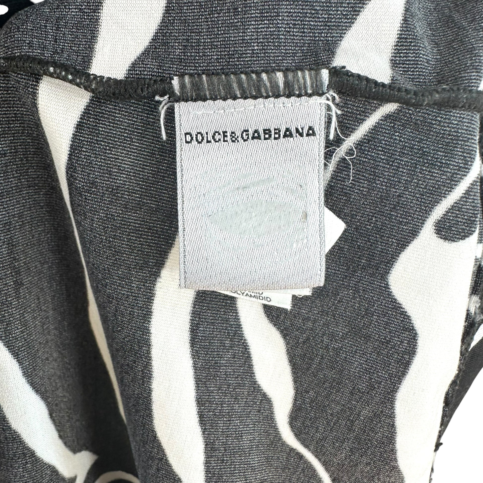 Dolce & Gabbana Zebra Print Tank Top Black White Fitted