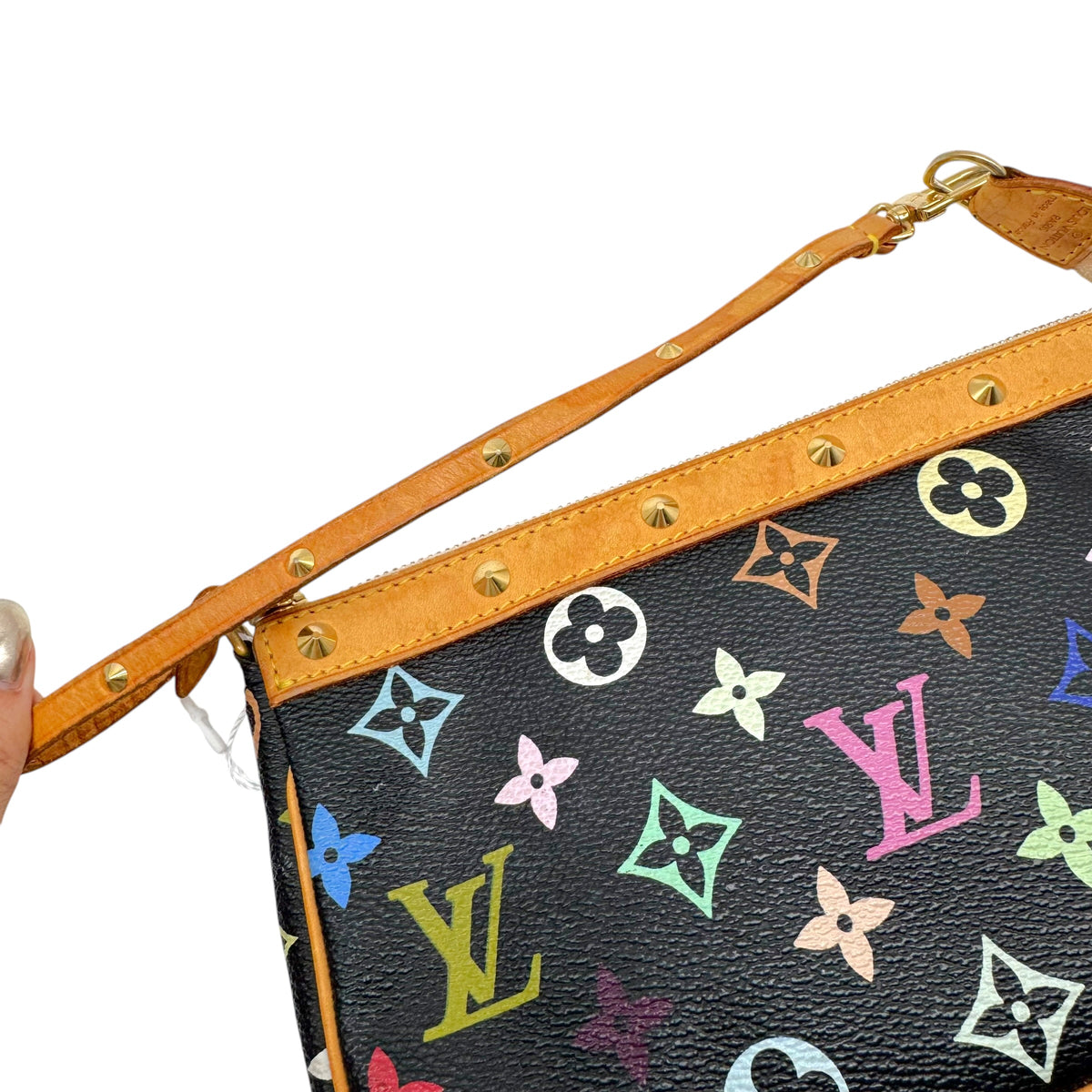 Louis Vuitton Pochette Bag Black Multicolor Murakami