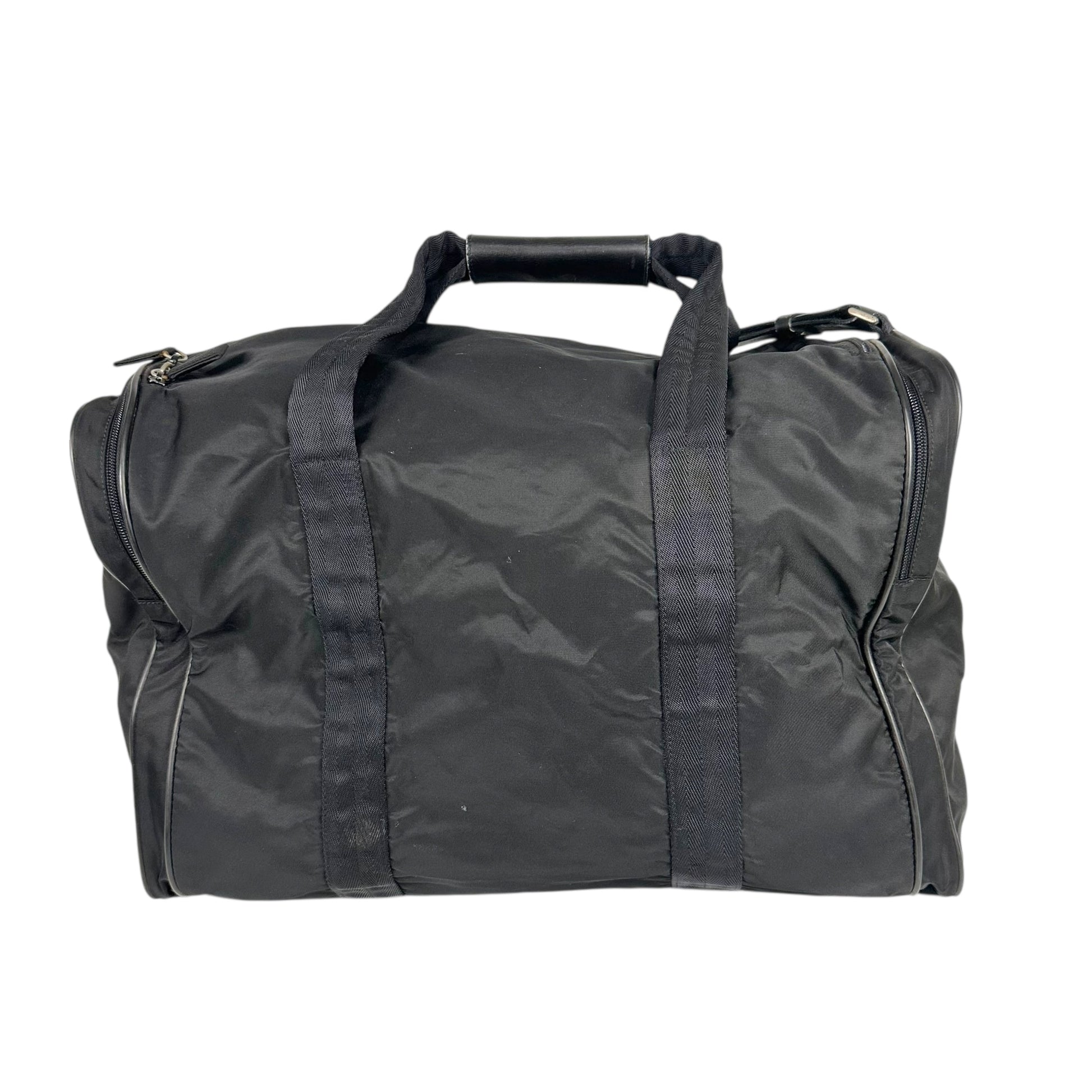 Prada Black Nylon Weekender 2-Way Duffle Bag - Outfit Repeater