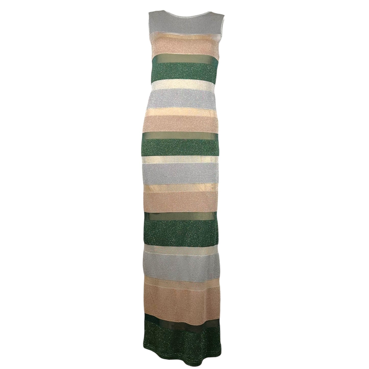Missoni Semi-Sheer Striped Metallic Knit Maxi Dress