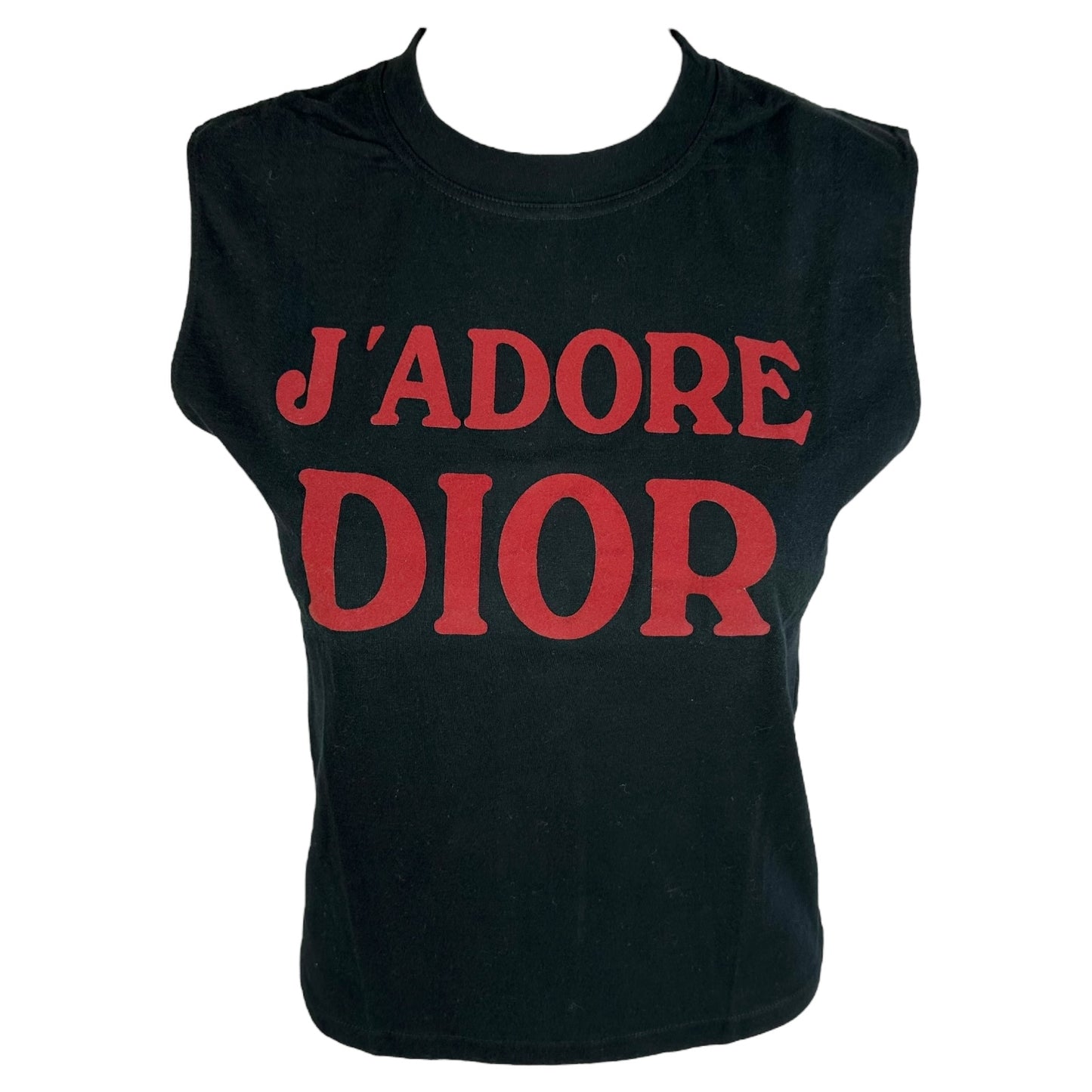 Christian Dior F/W 2002 Black & Red J'Adore Dior Tank