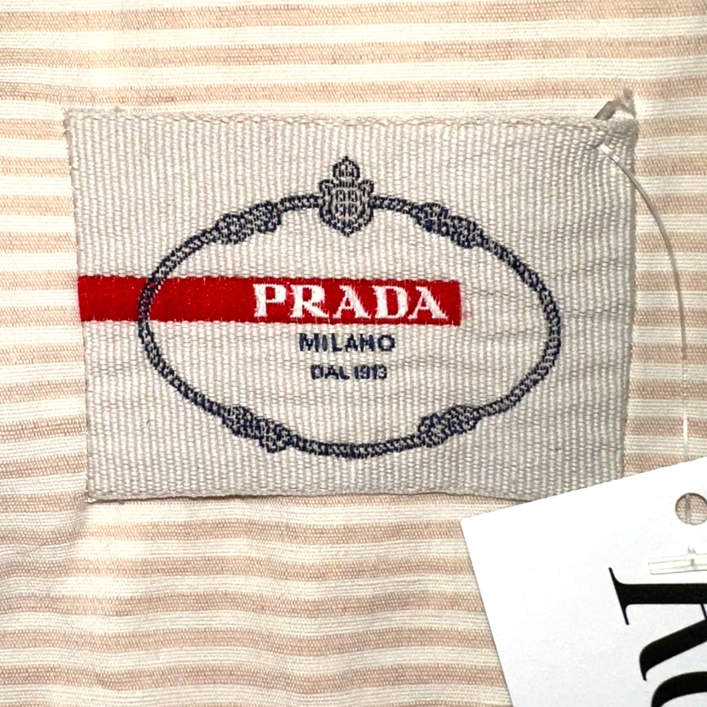 Prada Pink & White Striped Linen Blend Cropped Jacket - Outfit Repeater