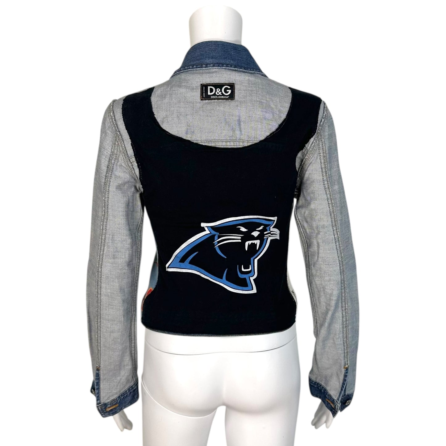 D&G Dolce & Gabbana 'T-Shirt' Patchwork Graphic Denim Jacket