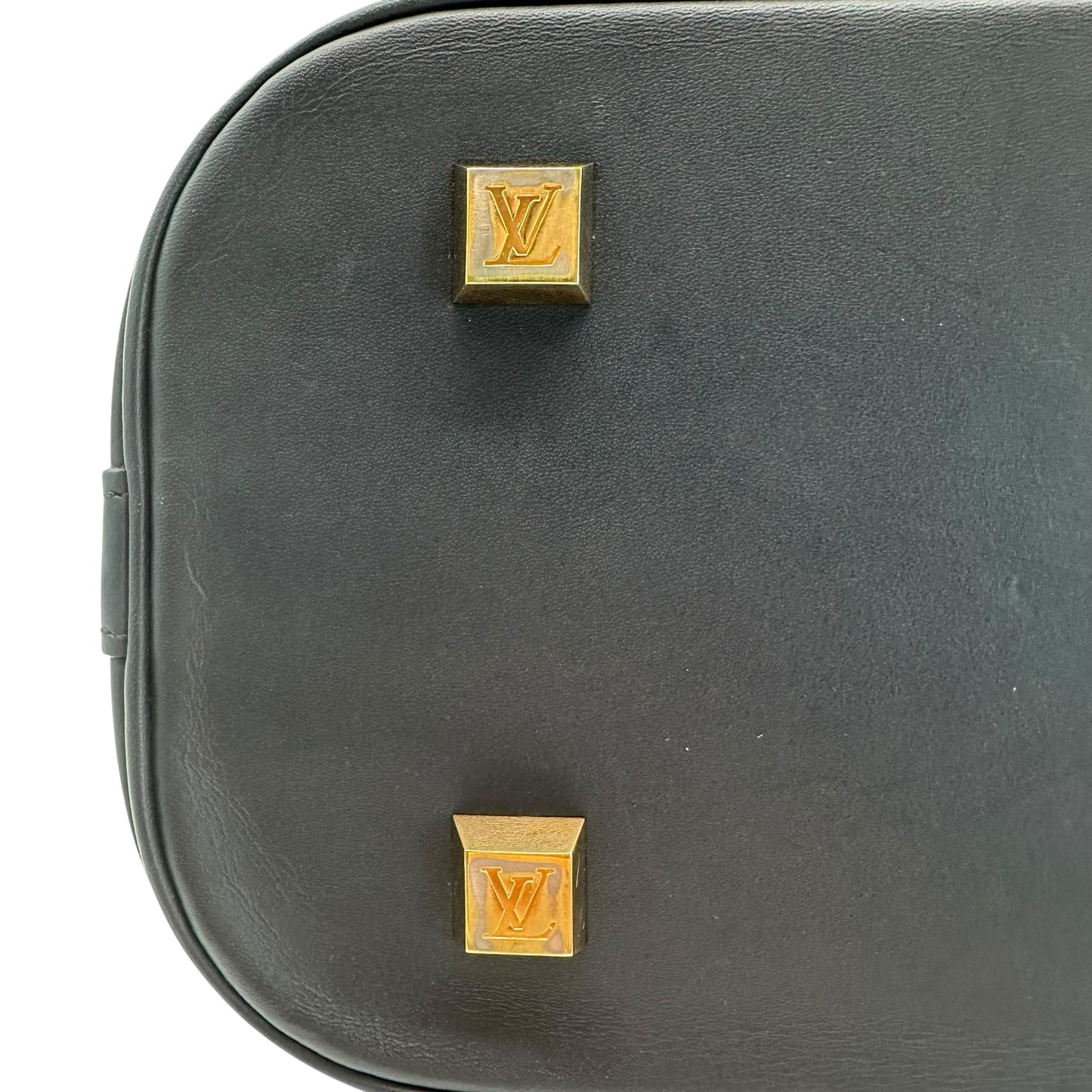 Louis Vuitton Navy Blue Lin Monogram East West Alma Bag - Outfit Repeater