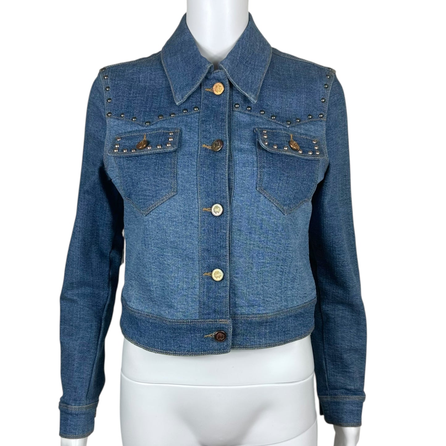 Roberto Cavalli Denim Jacket w/ Fringe Back - Outfit Repeater