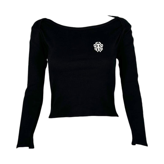 Chrome Hearts Vintage Off Shoulder 3/4 Sleeve Graphic T-Shirt