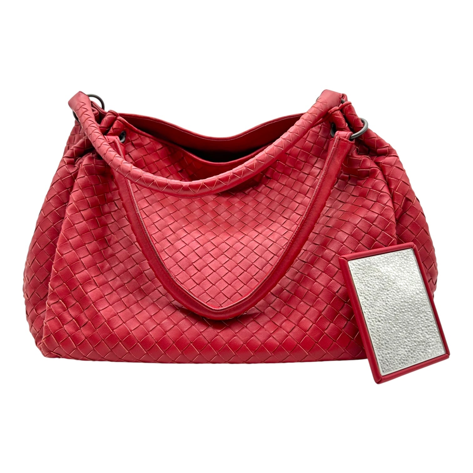 Bottega Veneta Red Intrecciato Parachute Bag - Outfit Repeater