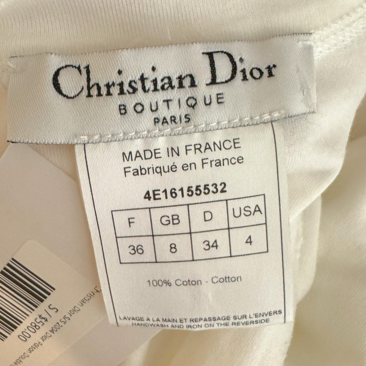 Christian Dior Double-Layer Tank Top White Graphic