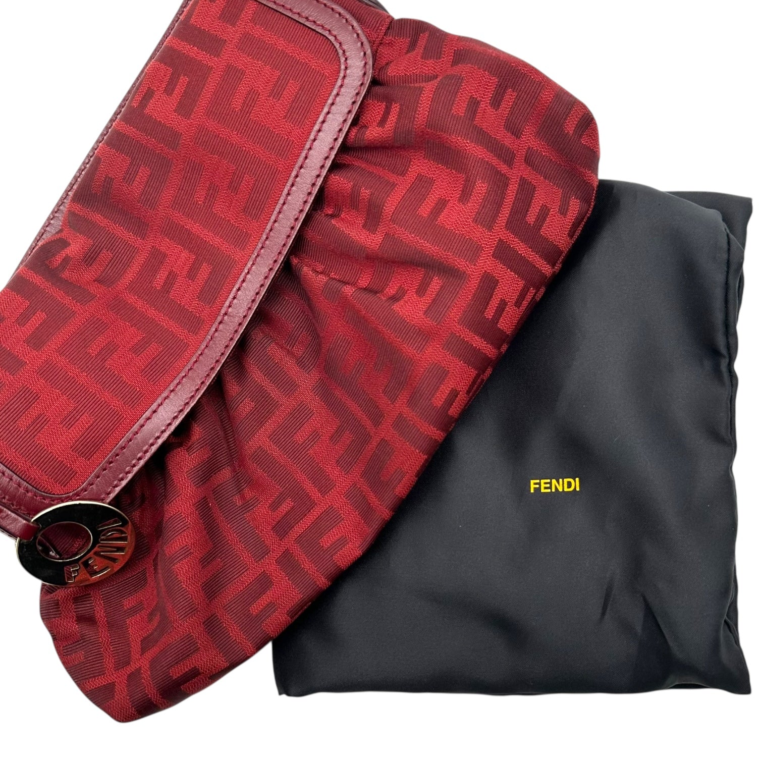 Fendi Red Zucca Monogram Small Chef Bag