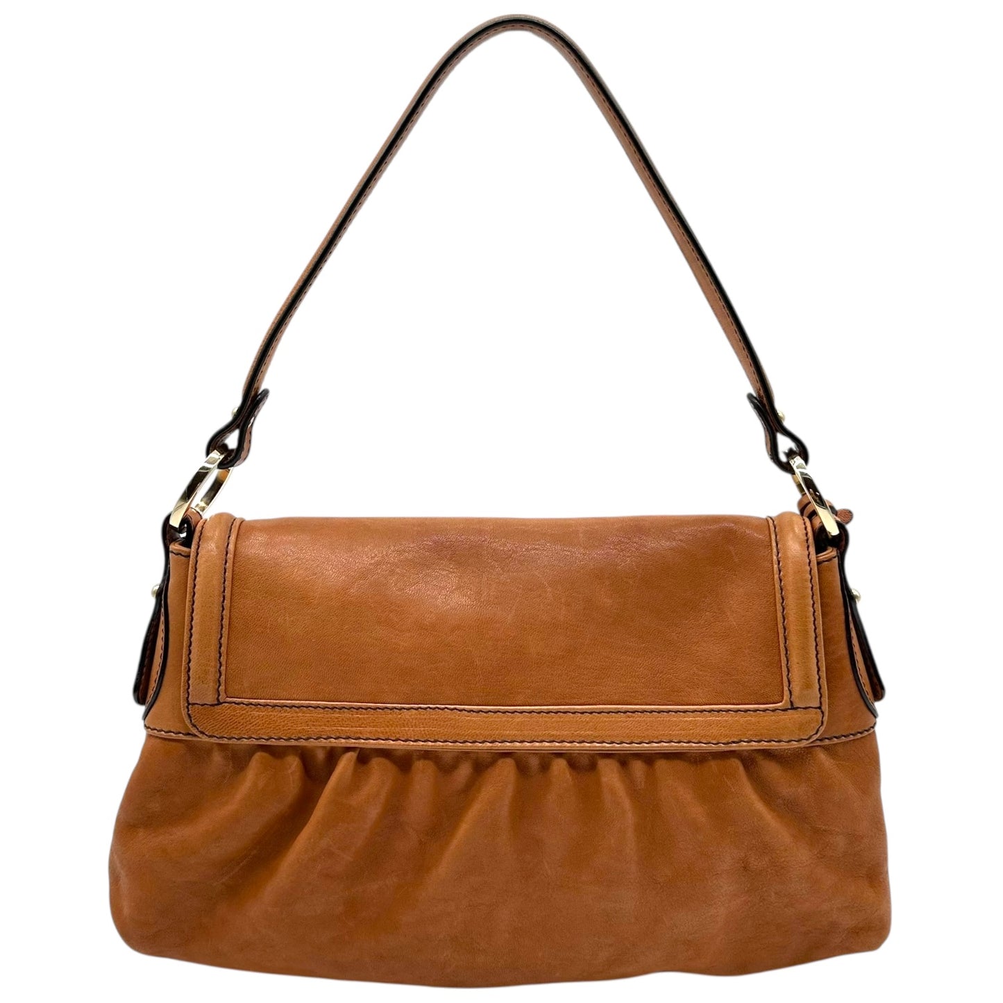 Fendi Brown Leather Small Chef Bag