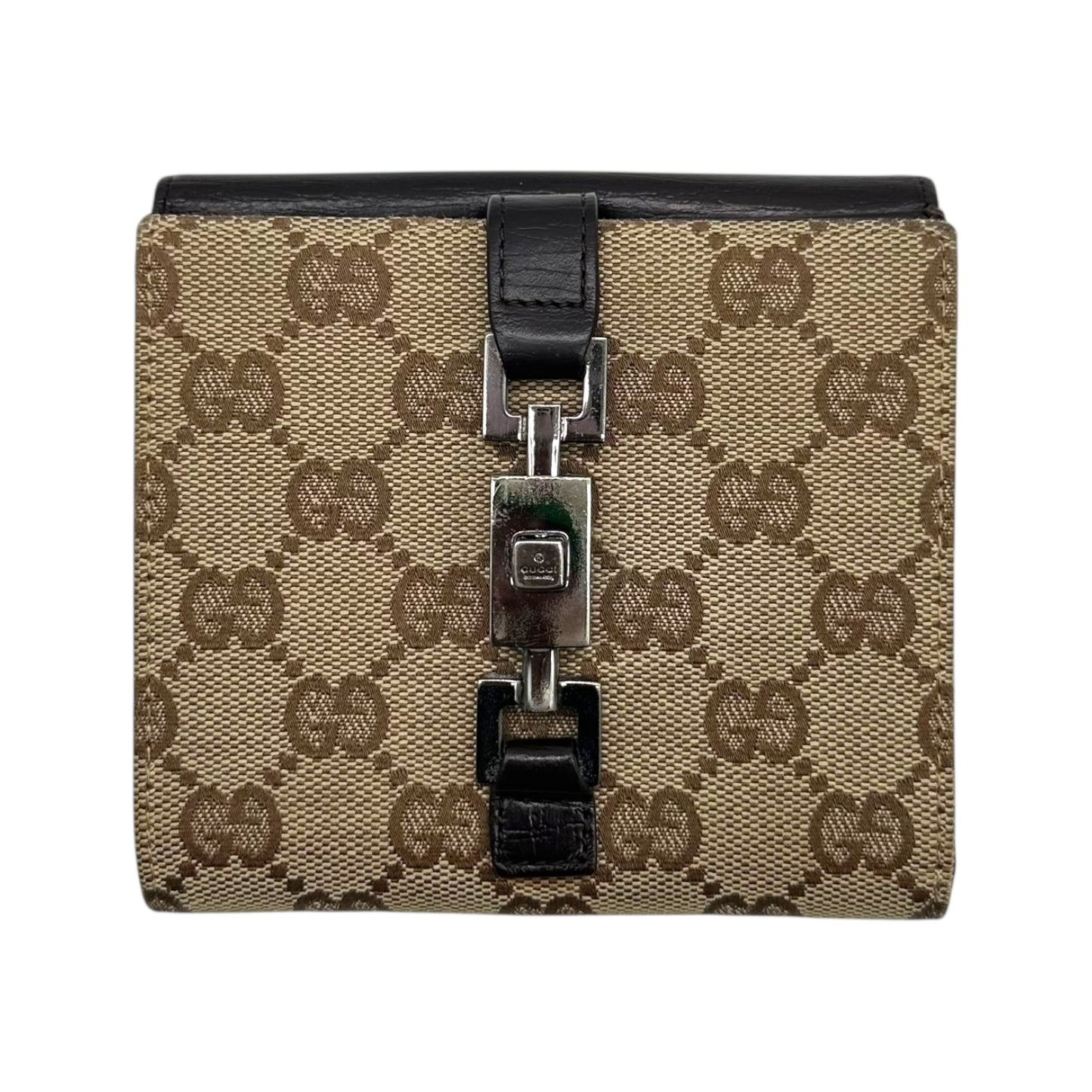 Gucci Tan Monogram Jackie Bi-Fold Wallet - Outfit Repeater