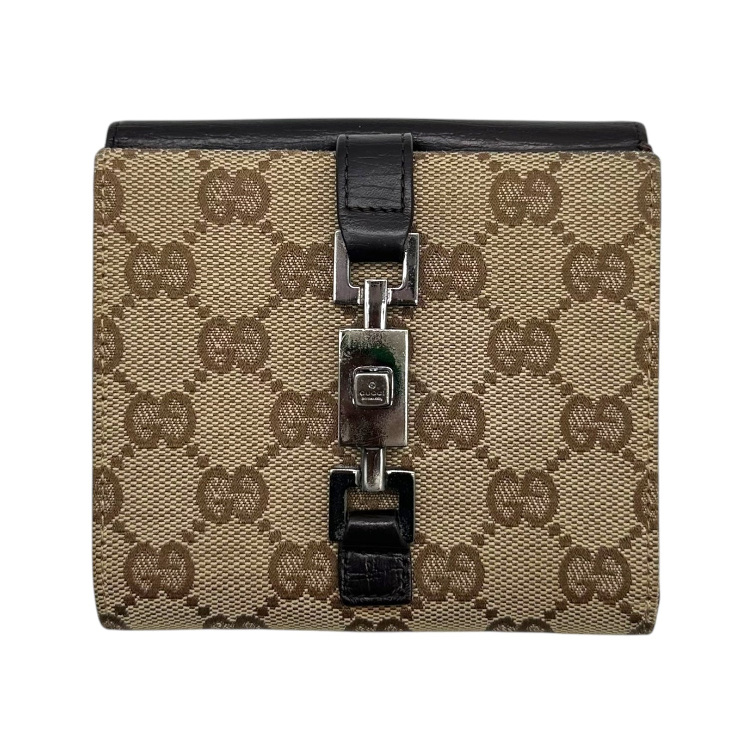 Gucci Tan Monogram Jackie Bi-Fold Wallet - Outfit Repeater