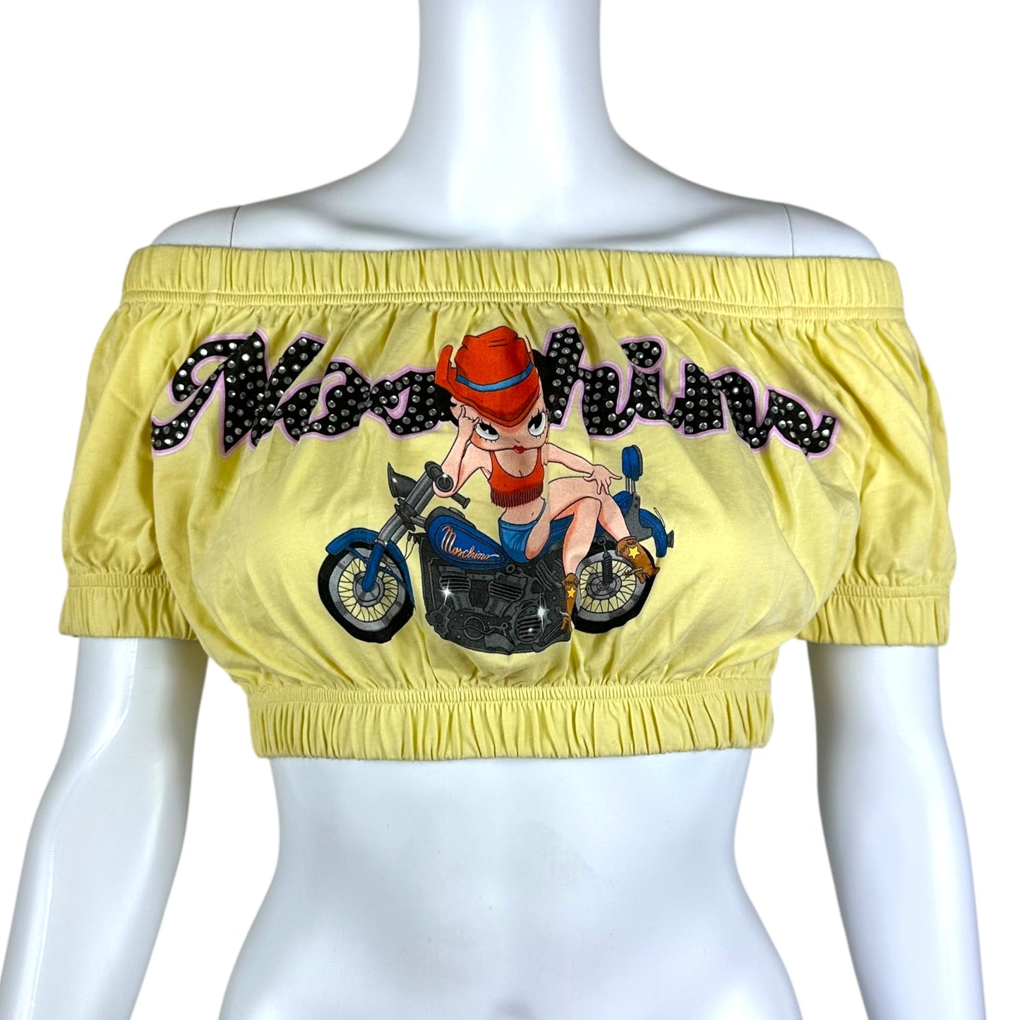Moschino x Betty Boop Yellow Cropped Top