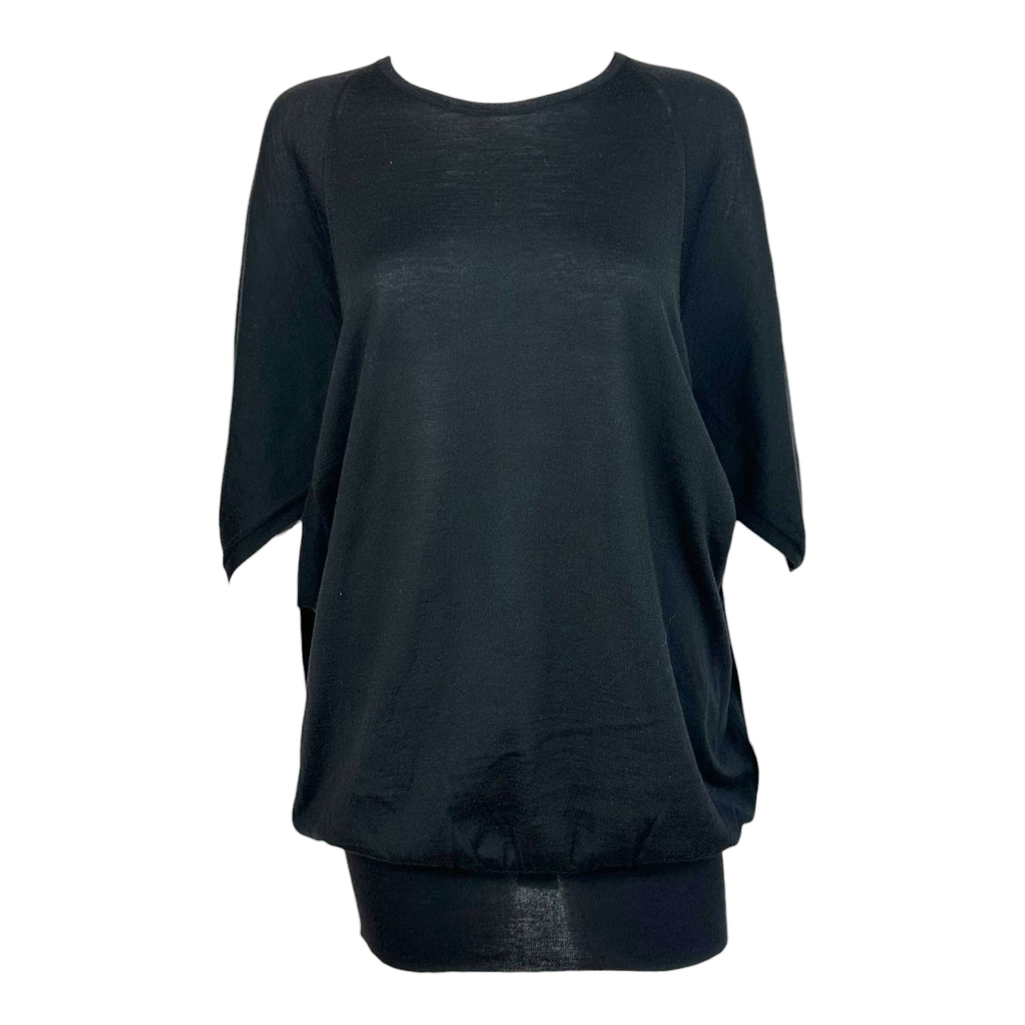 Gucci Black Cashmere & Wool Knit Dolman Sleeve Tunic Top