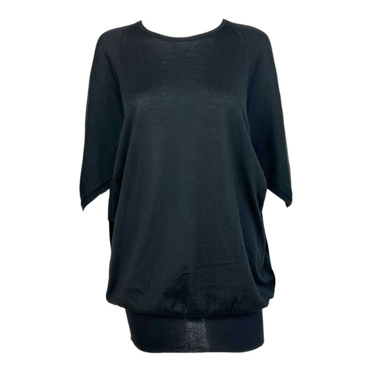 Gucci Black Cashmere Wool Knit Dolman Sleeve Tunic Top