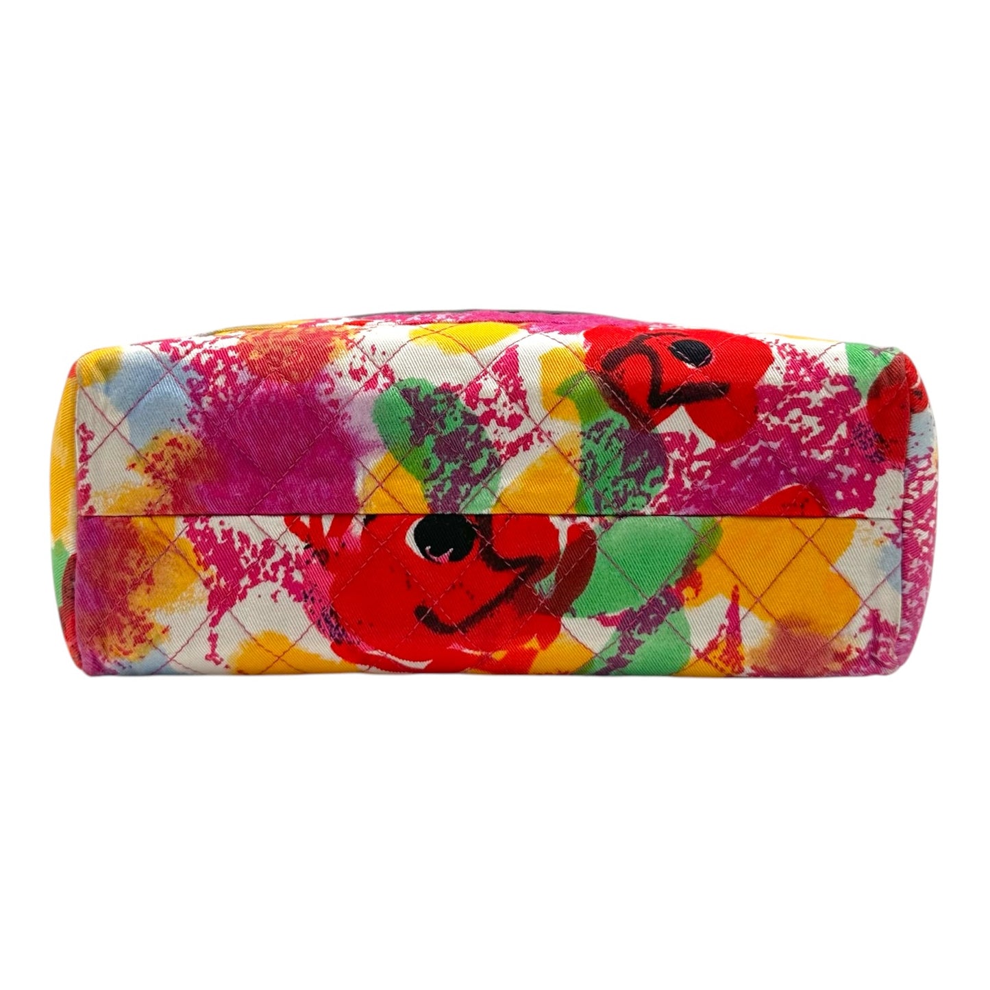 Chanel Top Handle Handbag Multicolor Camellia Floral