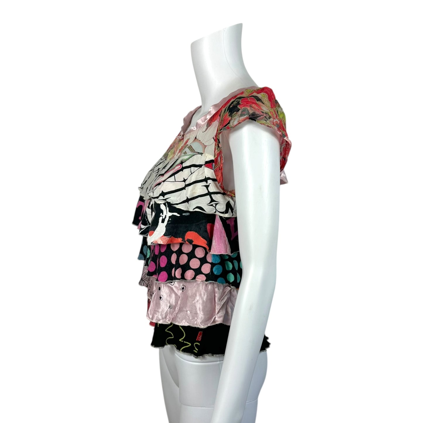 Christian Lacroix Jeans Multicolor Tiered Printed Blouse