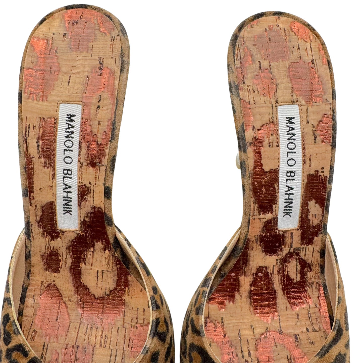 Manolo Blahnik Leopard Print Lucite Heeled Mules - Outfit Repeater