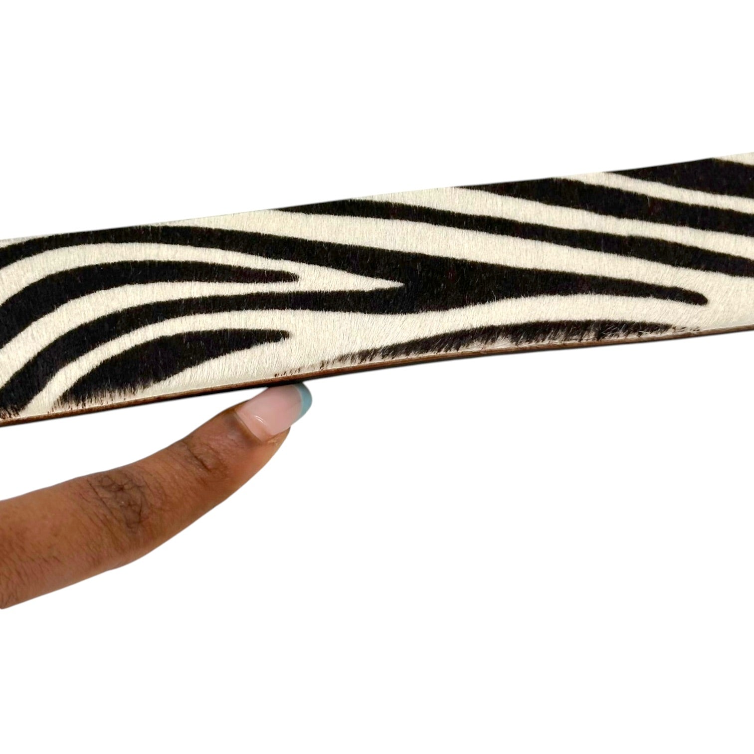 Dsquared2 Zebra Print Ponyhair Waist Belt