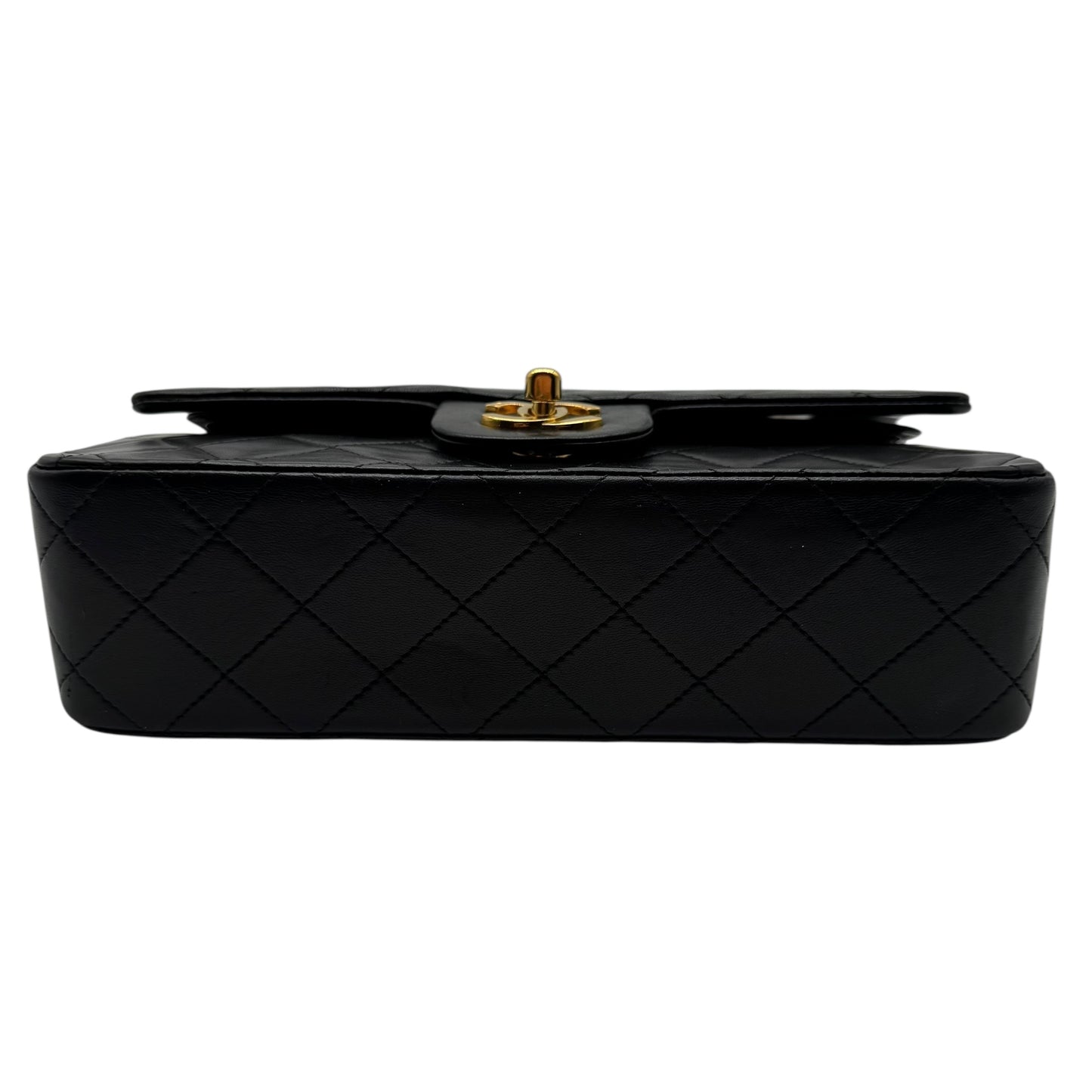 Chanel Black Matelasse Lambskin Small Classic Flap Bag 1989-91 - Outfit Repeater