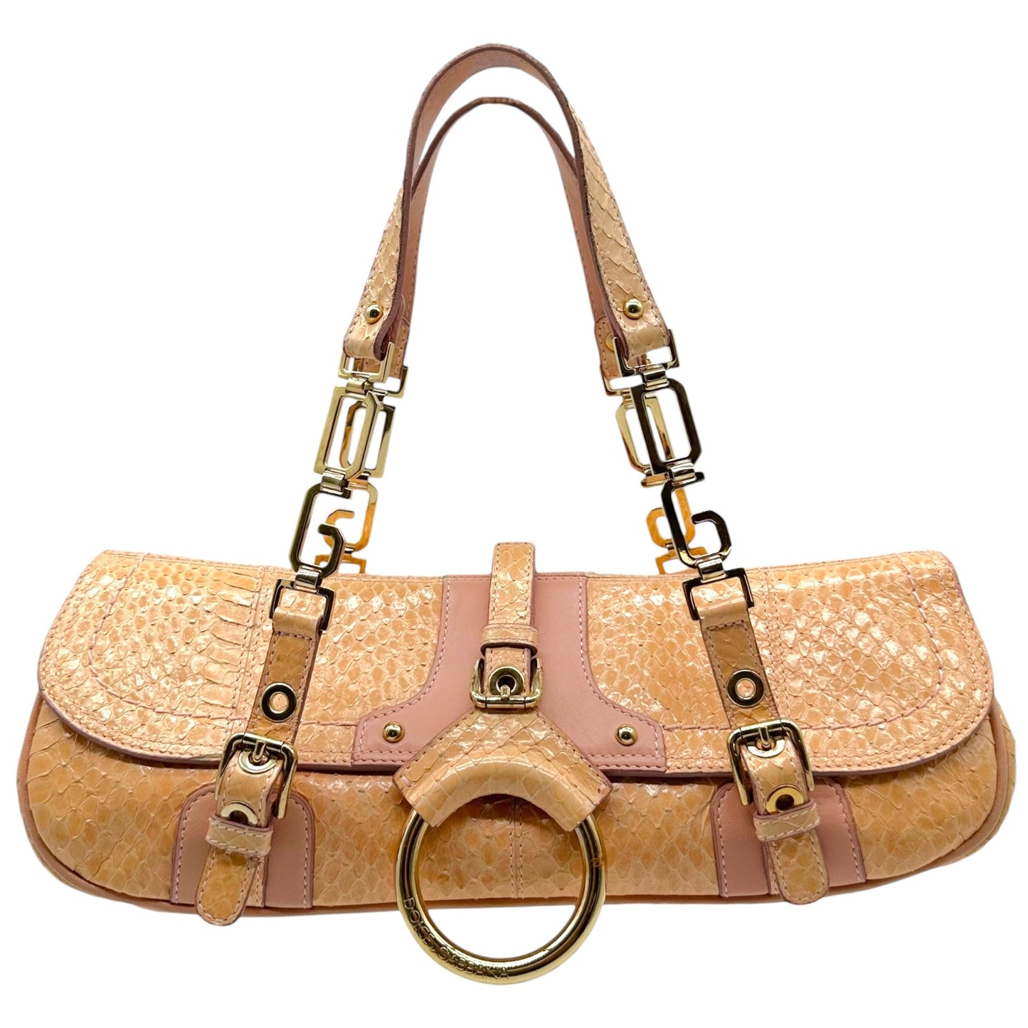 Dolce & Gabbana Light Pink Python East-West Bag