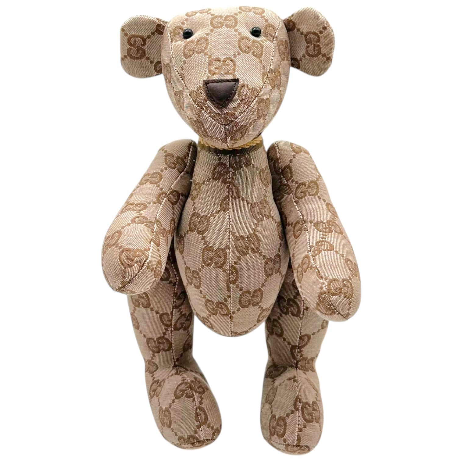 Gucci Tan Monogram Teddy Bear