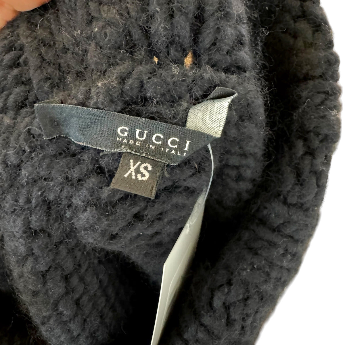 Gucci Sleeveless Turtleneck Sweater Black Heavy Knit