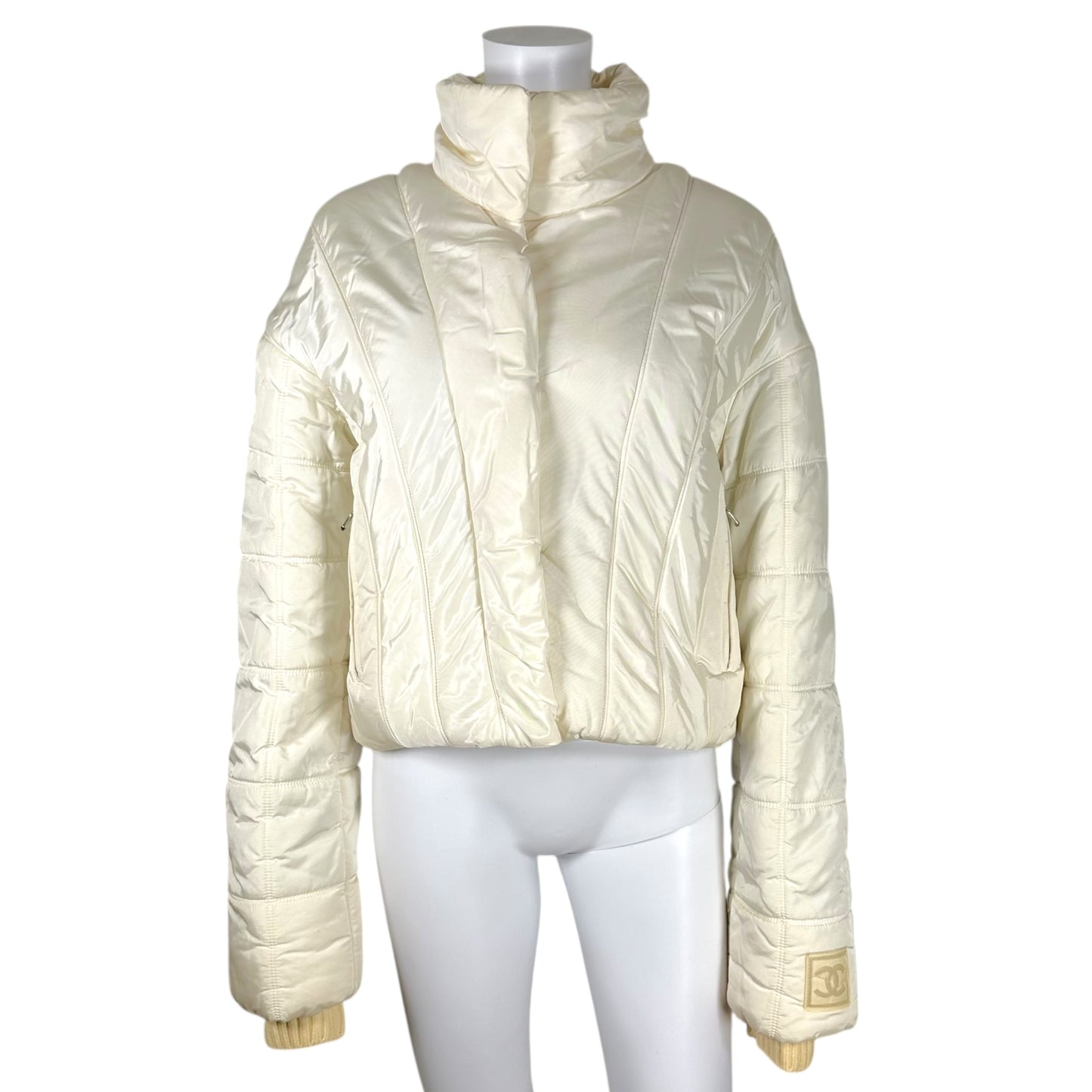 Chanel Sport Identification Autumn 2000 White Logo Puffer Coat