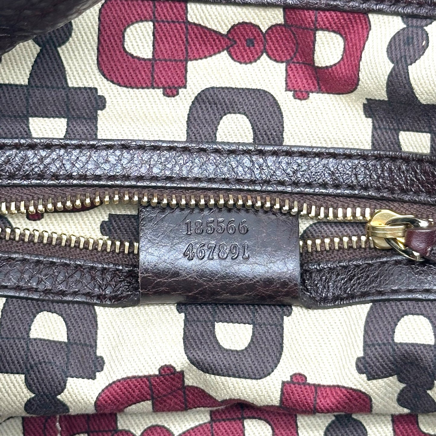 Gucci Dark Brown Guccissima Embossed Monogram Fringe Bag