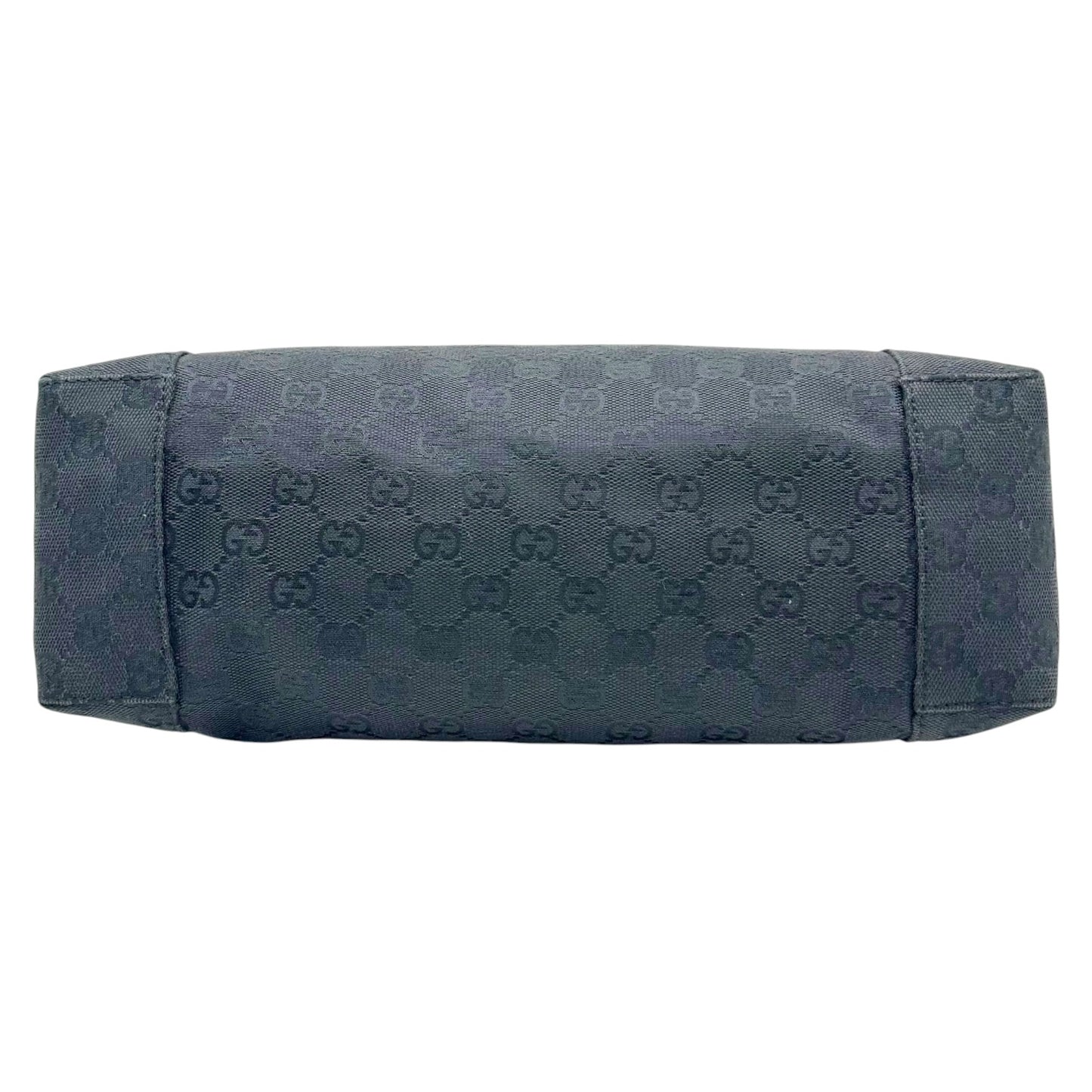 Gucci Black Canvas Monogram Shoulder Bag