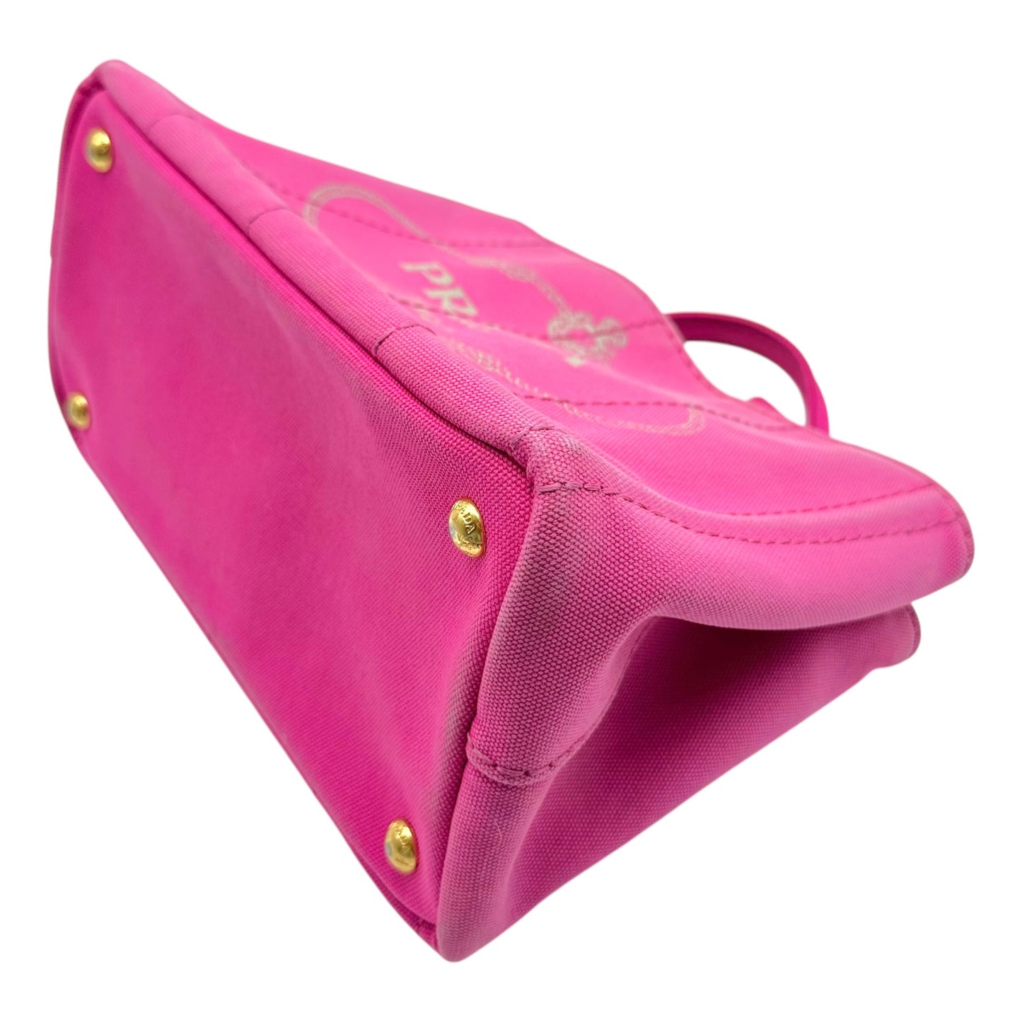 Prada Pink Canvas 2-Way Tote Bag