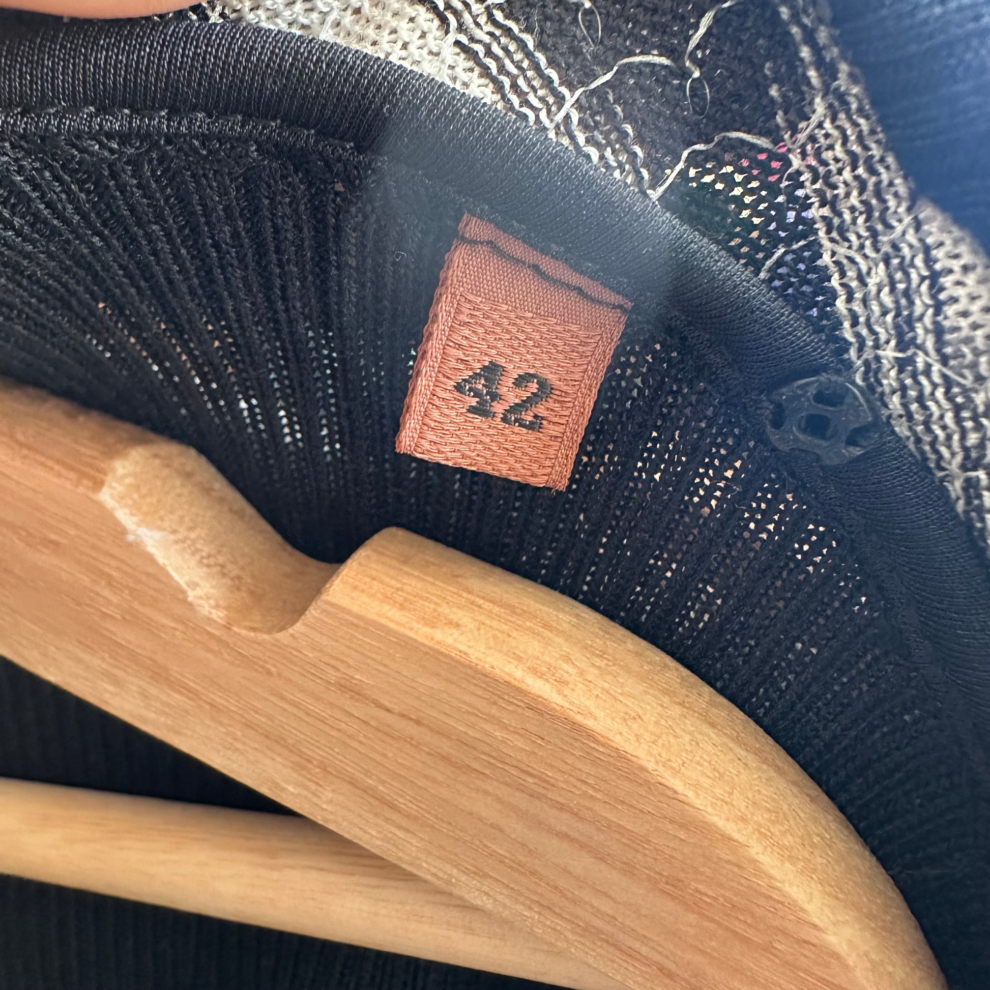 Missoni Knit Sequin Cardigan Black White Striped