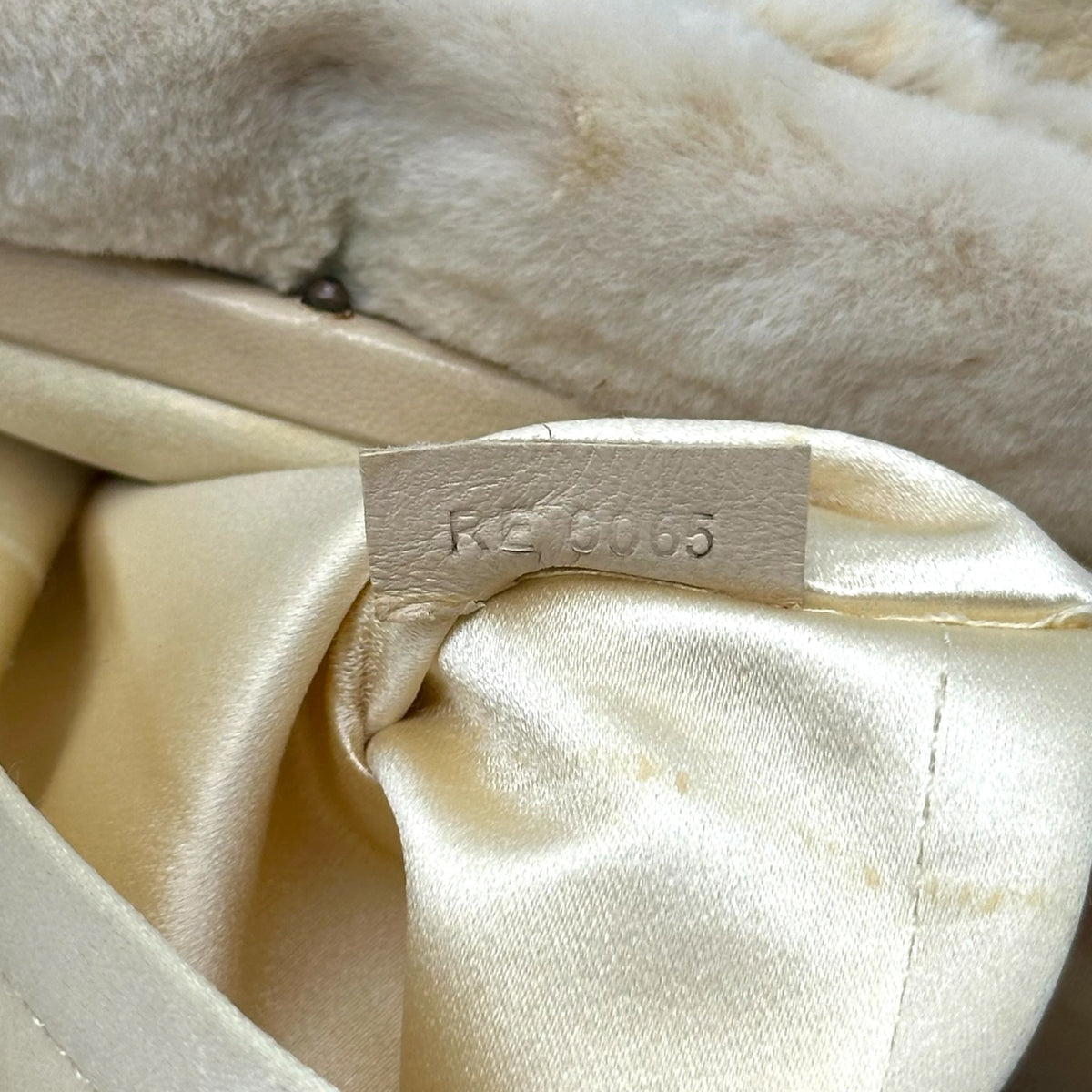 Louis Vuitton Ivory Mink Demi Lune Bag with Monogram
