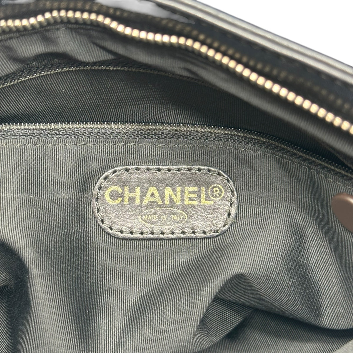 Chanel Black Leather Tote Shoulder Bag CC Logo 1990s