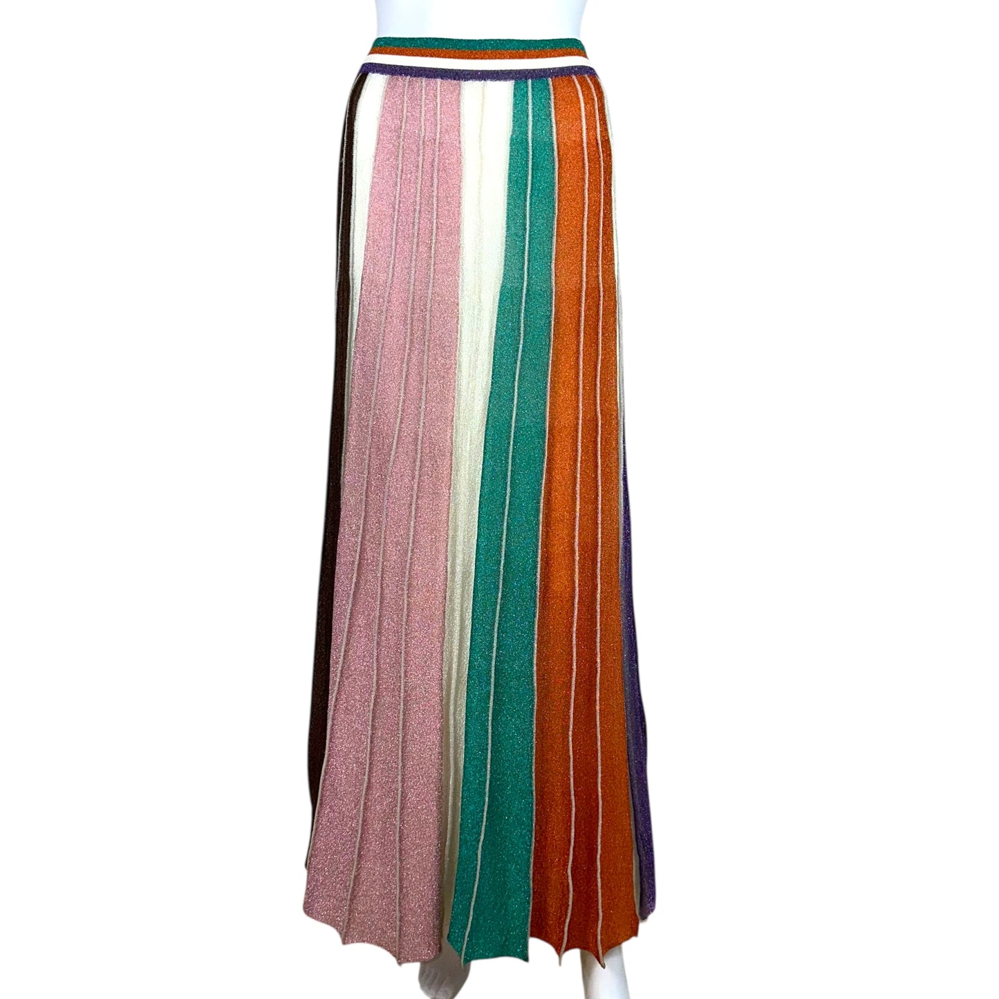 Missoni Multicolor Metallic Striped Maxi Skirt - Outfit Repeater