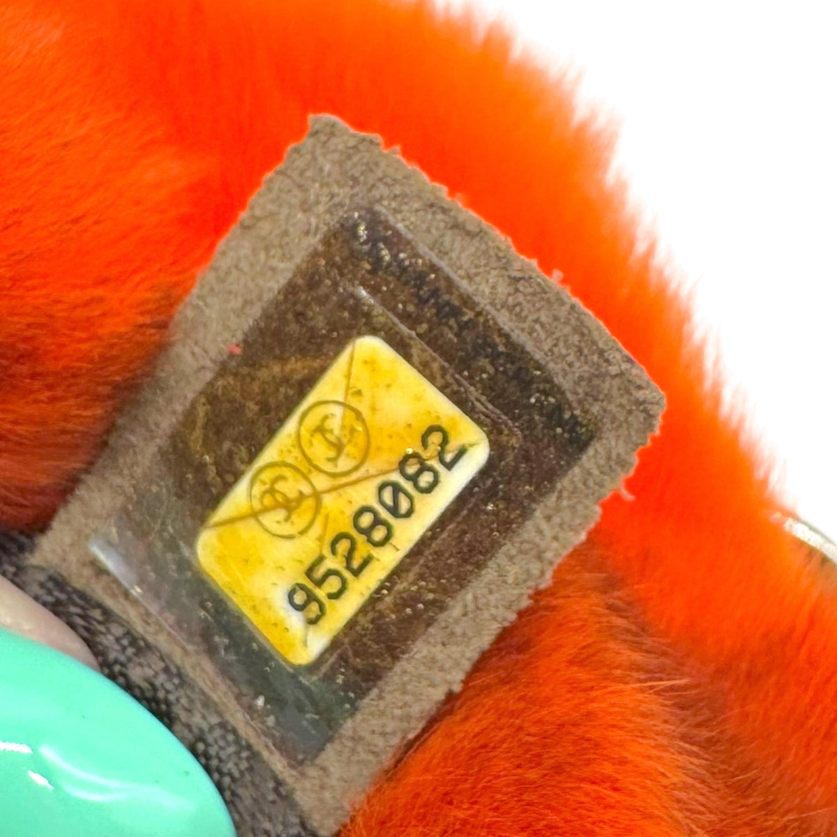 Chanel Orange Rabbit Fur Triple Chain Small Flap Bag 2004-05