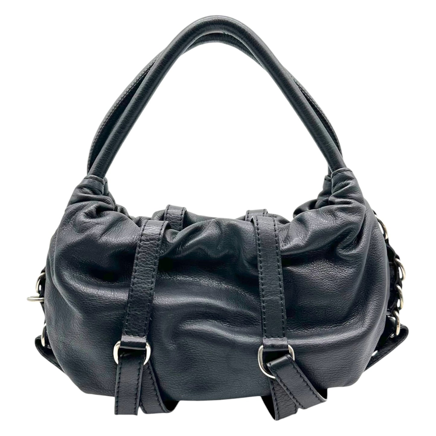 Sonia Rykiel Black Silver Studded Cargo Pocket Bag