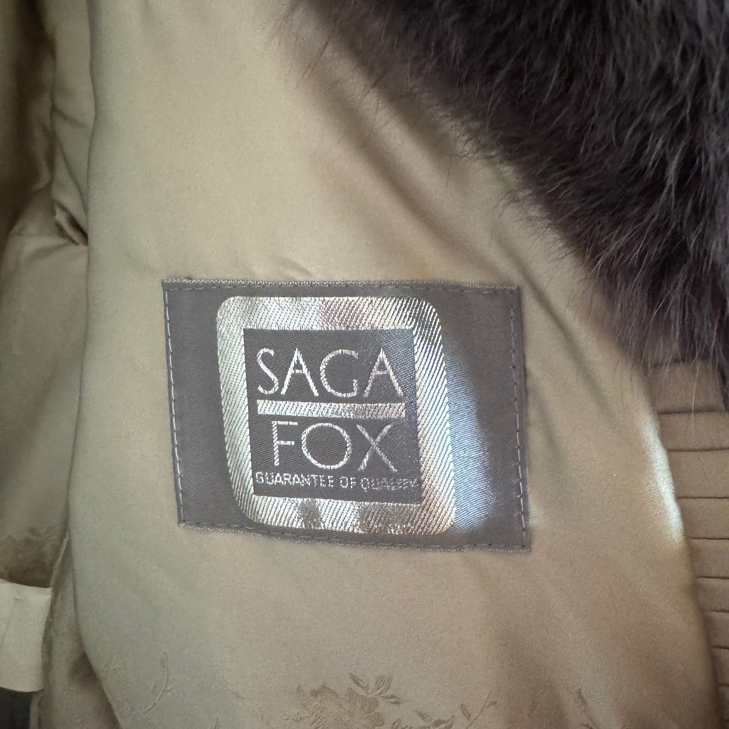 Vintage Saga Fox Purple Dyed Blue Fox Fur Coat