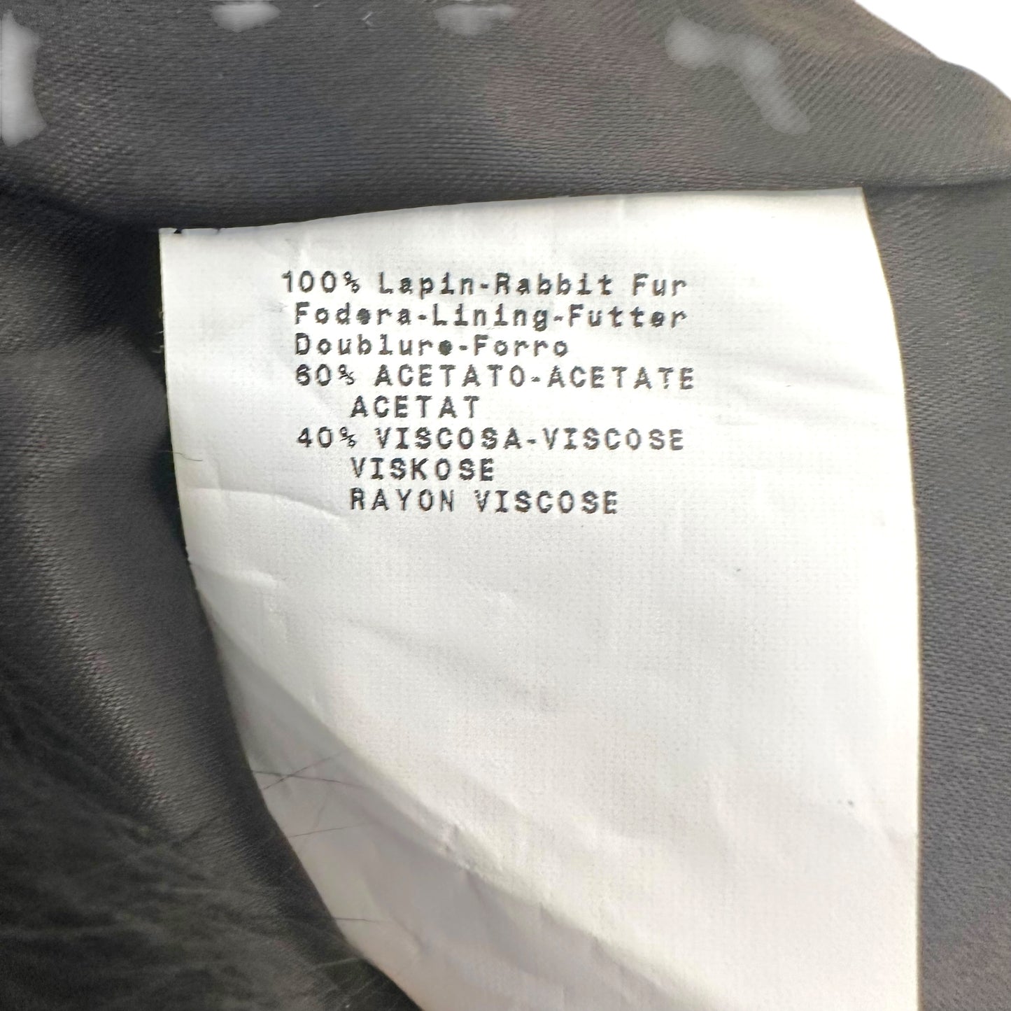 Armani Collezioni 2011 Black Rabbit Fur Short Sleeve Tie-Front Jacket
