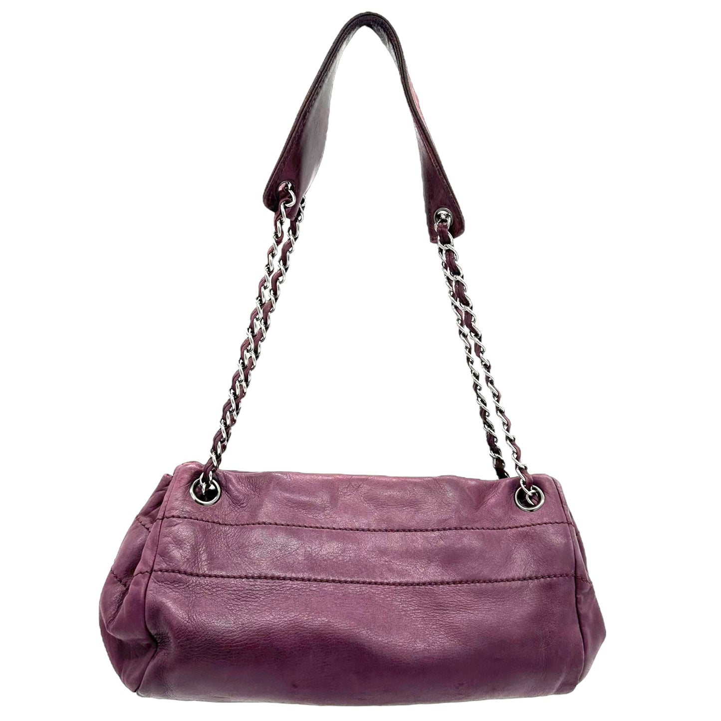 Chanel Burgundy LAX Accordion Lambskin Shoulder Bag - Outfit Repeater