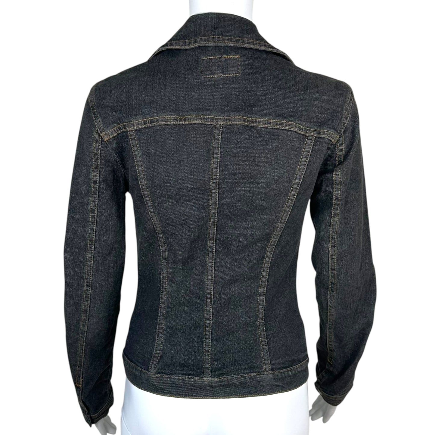 D&G Dolce & Gabbana Dark Wash Denim Corseted Jacket
