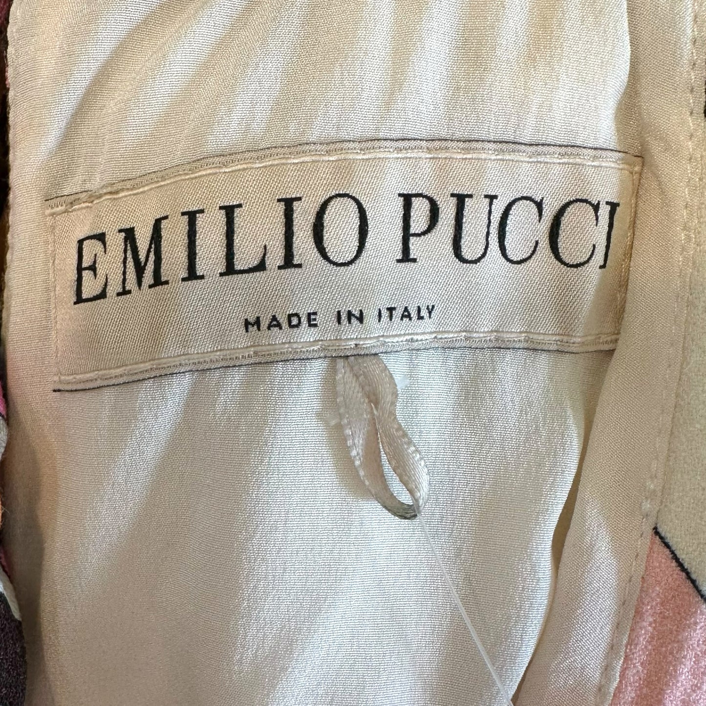 Emilio Pucci Pink & Brown Chain Strap Mini Dress
