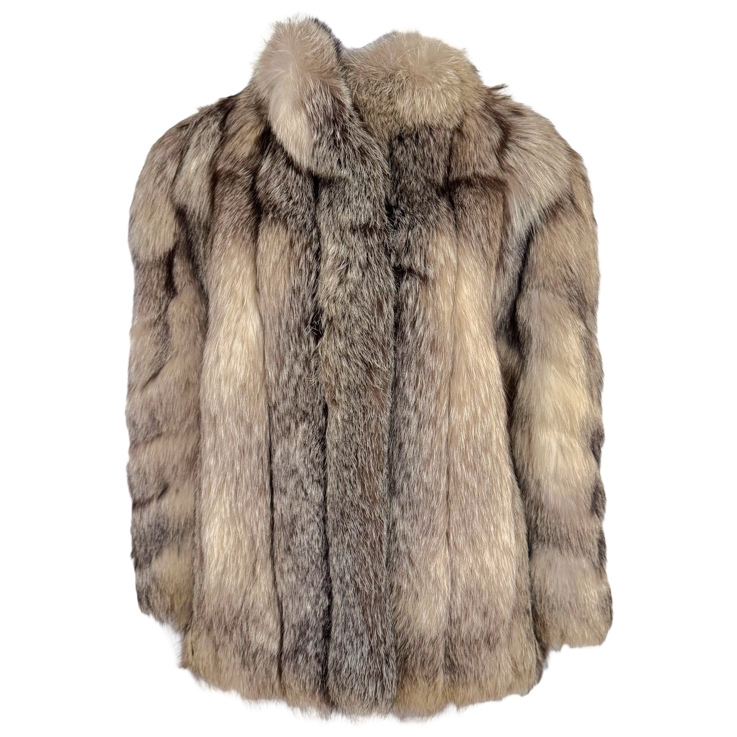 Saga Fox Beige Fox Fur Coat 1990s Vintage