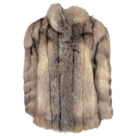 Saga Fox Beige Fox Fur Coat 1990s Vintage