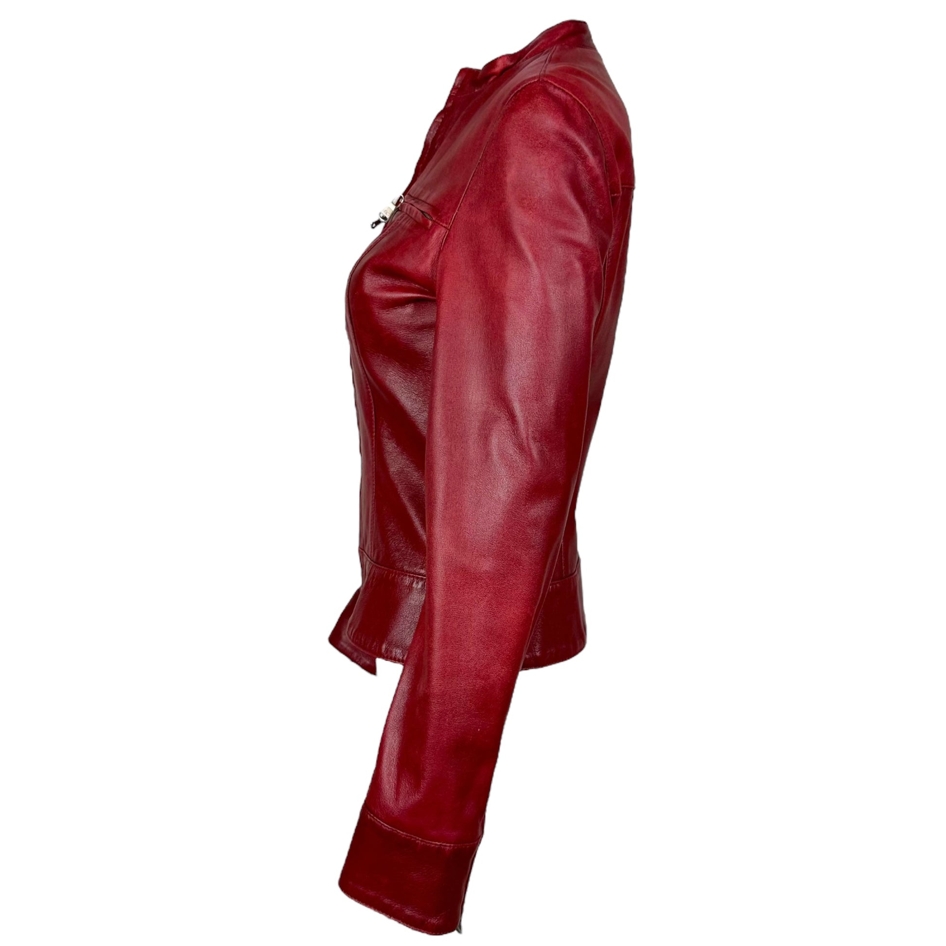 Dolce & Gabbana Red Leather Jacket - Outfit Repeater