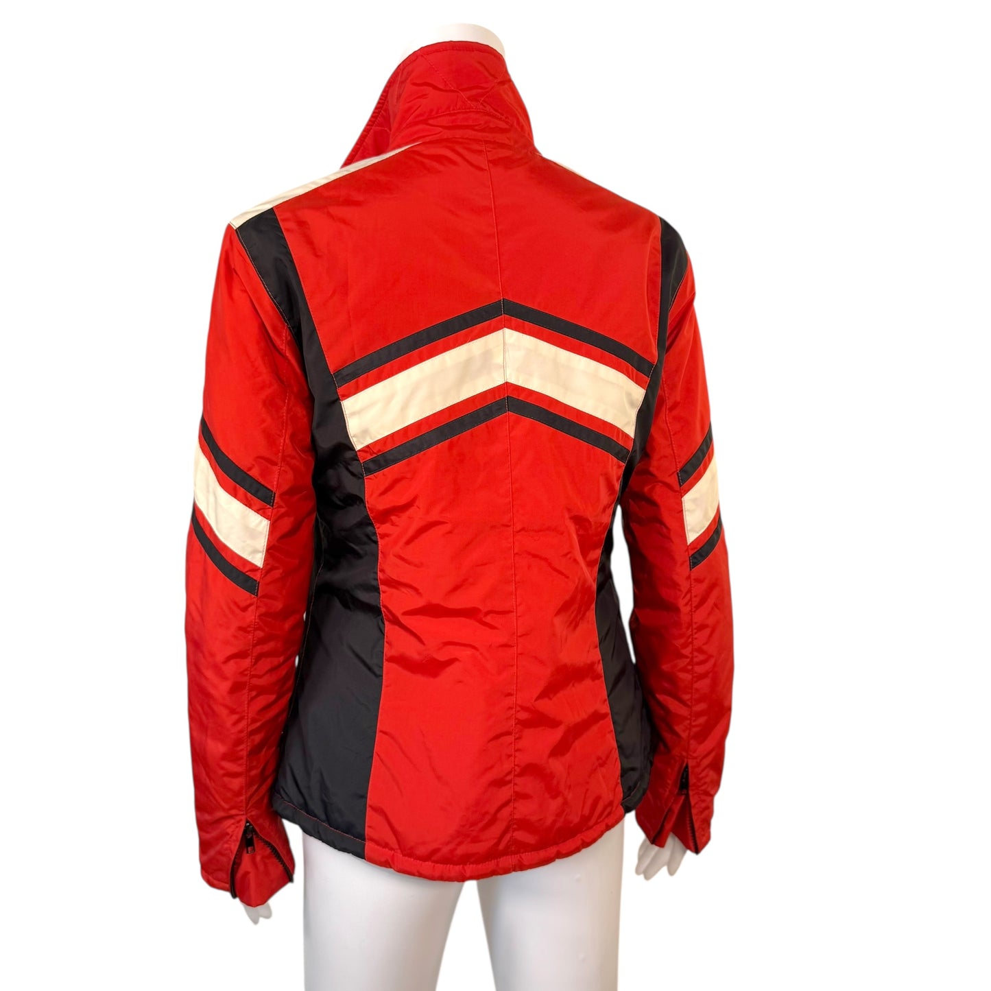 D&G Dolce & Gabbana Red Puffer Moto Jacket - Outfit Repeater